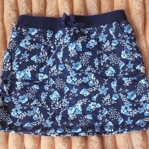 BearPaw Blue Floral Knit Skort Size 4